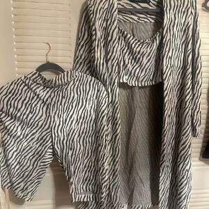Zebra Print Three-Piece Set